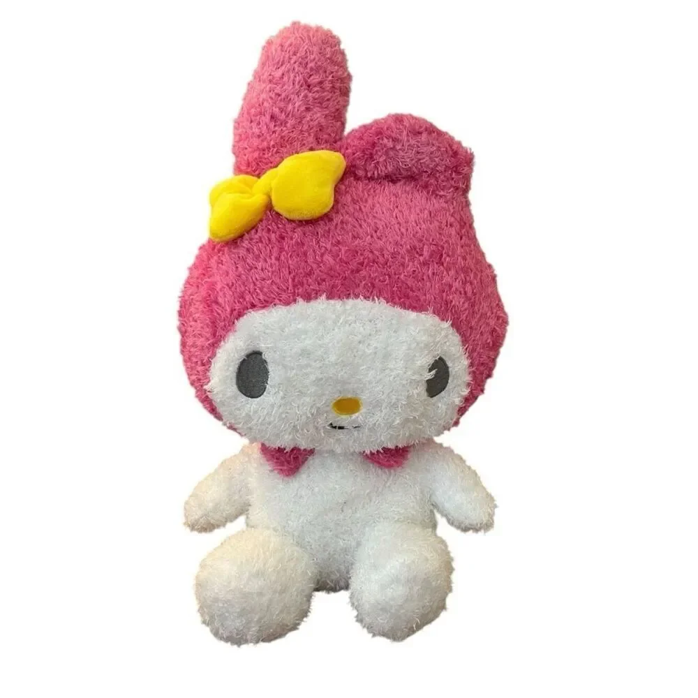 Hello Kitty My Melody Plush Mini Backpack Faux Fur Pillow Large Pajama Bag NWT